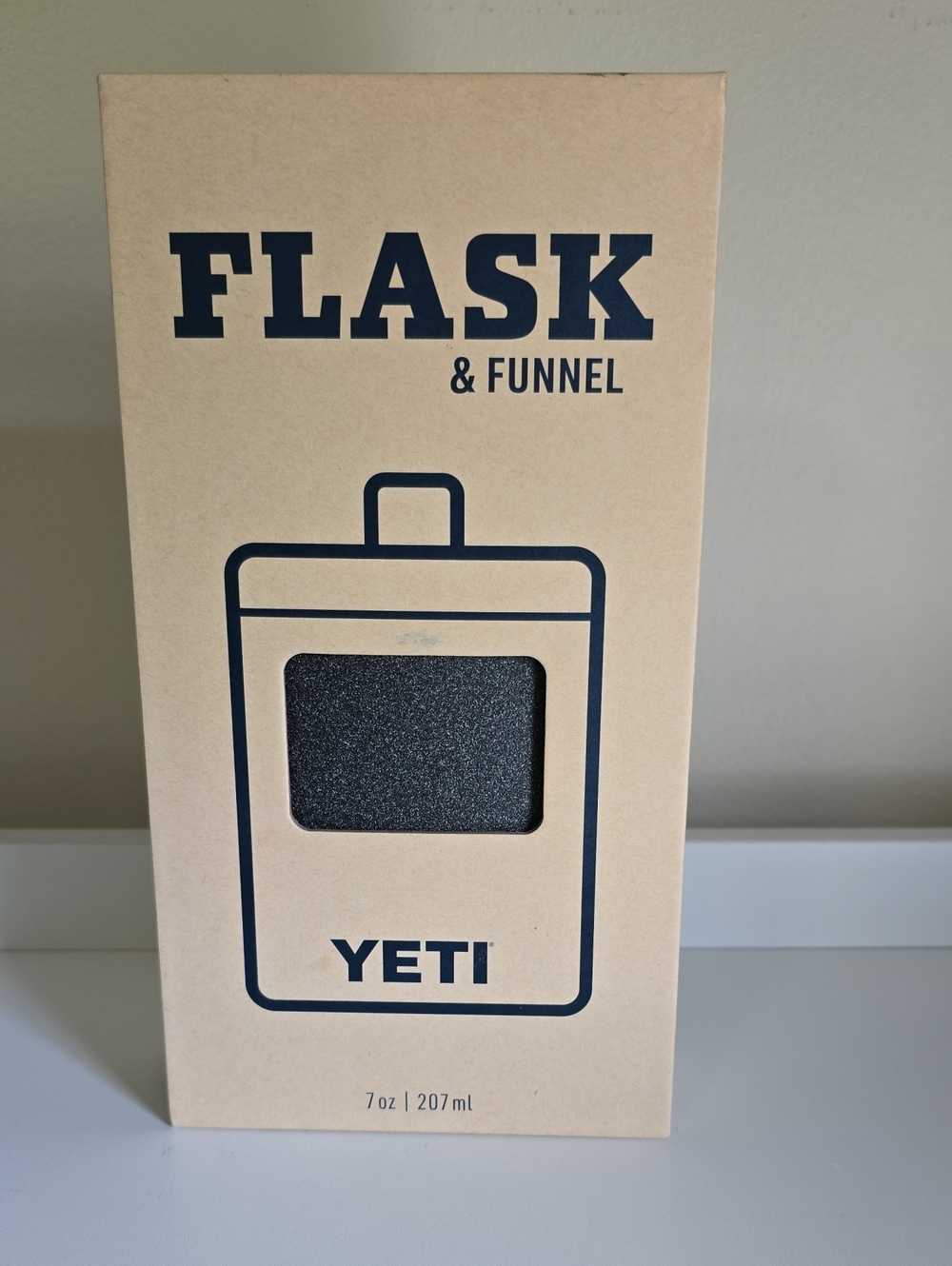 Yeti Flask & Funnel 7 Oz. Black Stone NIB